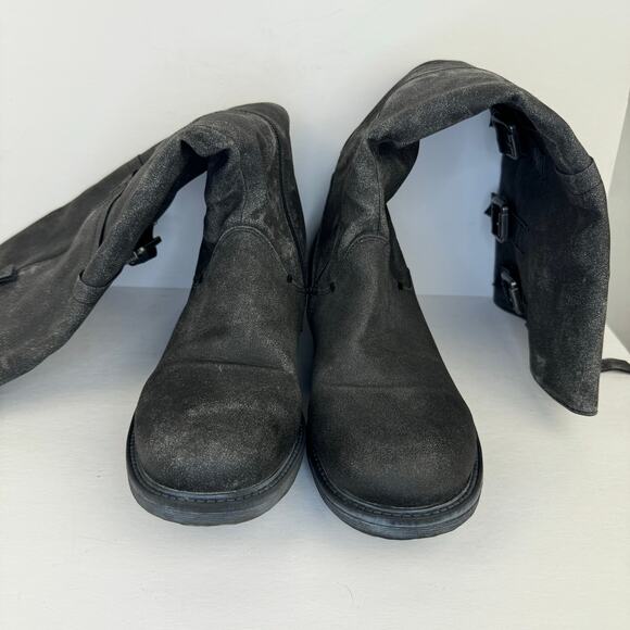 ESPRIT | Gray Knee High Faux Leather Buckle "Rory" Boots | Women's 9M - Picture 9 of 12